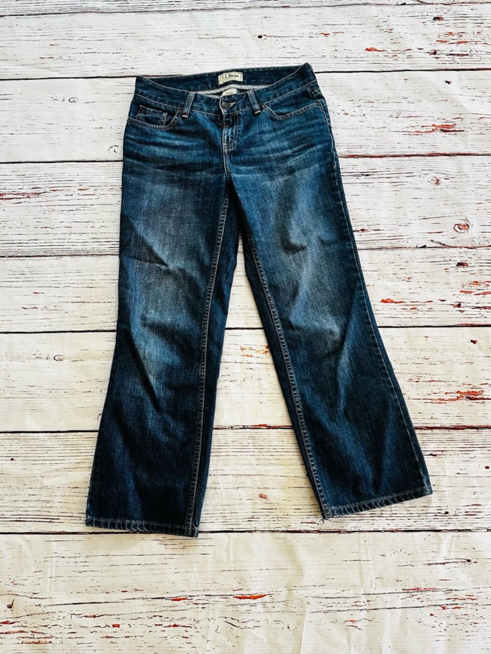 L.L. Bean Women's Low Rise Dark Blue Jeans!